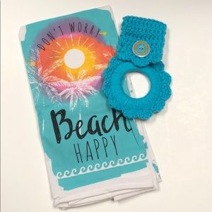 Kitchen linen towel & oven towel hanger